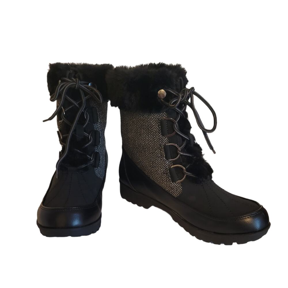 JBU Southgate Women's Faux Fur Winter Waterproof Mid Calf Boots Sz 9